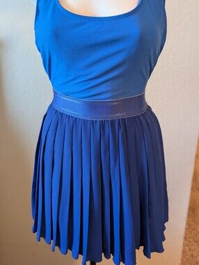 Women's Royal Blue Pleated Tennis Skirt - Classic Flare